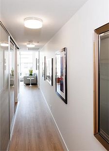 Entry hallway and closet storage