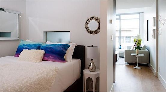 Bedroom and adjoining living area