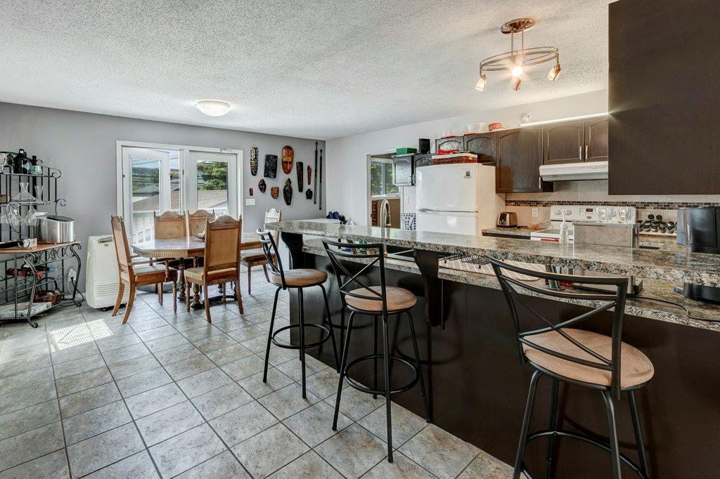 Open kitchen and dining area